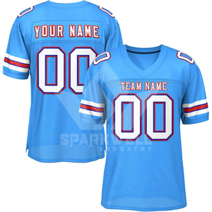 Maillot de football américain jaune personnalisé, col en V, manches courtes, sublimé, maille respirante, pour homme adulte, nom et numéro d'équipe personnalisés - Product Image 5