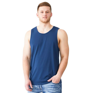 Débardeur de sport pour homme style streetwear 100% coton élasthanne respirant séchage rapide col rond sans manches - Product Image 1
