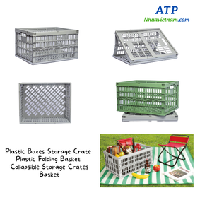 Plastic Foldable <b>Basket</b>, Durable & Lightweight, Space-Saving Design, Perfect for Storage, <b>Laundry</b>, or Organization - Product Image 4