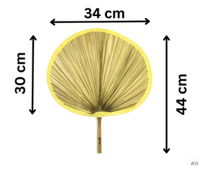 พัดไม้ไผ่ทำมือสไตล์ใบปาล์มสำหรับงานแต่งงานและตกแต่ง - Product Image 2