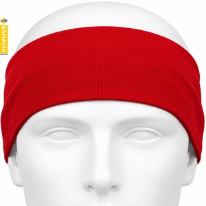 SAMAVIA Bandeau de sport en nylon rouge unisexe, bandeau absorbant extensible, accessoires vestimentaires pour fitness, course à pied, gym, yoga - Product Image 1