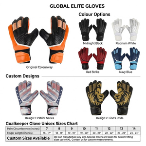 Guantes de Portero Profesionales Cosh Sports – Diseño Vibrante en Naranja y Negro con Agarre Mejorado, Proveedor de Guantes de Portero - Product Image 2