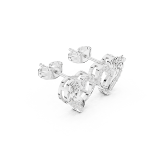 Luxury Full Moissanite Round Shape Earring Iced Lab Diamond Hip Hop <b>Stud</b> Earrings <b>Silver</b> 925 Earrings Moissanite - Product Image 4