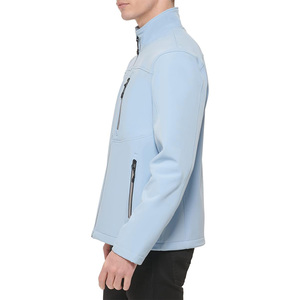 เสื้อแจ็คเก็ตซอฟต์เชลล์สำหรับผู้ชาย สีเทา เสื้อโค้ทสำหรับตั้งแคมป์กลางแจ้ง กันน้ำและให้ความอบอุ่น - Product Image 3