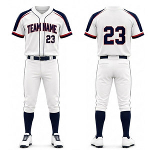 <b>Athletic</b> Baseball Uniform For Men Front Jersey And Matching Pants Custom Printed Sports Apparel For Teams And Training Sessions - Product Image 1