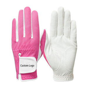 Gants de golf blancs haut de gamme en cuir Cabretta, respirants, avec sangle de poignet réglable, antidérapants, logo personnalisé, unisexe, pour les sports de plein air - Product Image 2