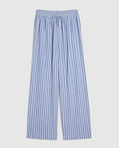 100% Cotton Made Stripes Design Fabric Made Women's Lounge Sets Quick Dry Summer Clothing 2 Piece Button Shirt & Trousers - Product Image 6
