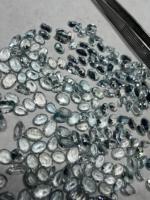 Pierres précieuses naturelles en rubis bleu, taille ovale et taille poire, facettées, pour la fabrication de bijoux, 4x6-5x7mm