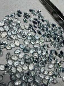 อัญมณีพลอยสีฟ้าเจียระไนทรงรีตามธรรมชาติสำหรับทำเครื่องประดับอัญมณีอัญมณีอัญมณีสีฟ้าเหลี่ยมเพชรพลอย - Product Image 3