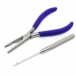 Pinzas de Acero Inoxidable de Primera Calidad de 7 Pulgadas para Remover Extensiones de Cabello, con Aguja de Doble Cara, Ligeras, Reutilizables, Cómodas, Azules - Product Image 6