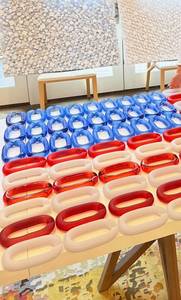 FAIZA CRAFT งานฝีมือเรซิ่นสีสันตามสั่ง ขนาดใหญ่ สไตล์โมเดิร์น ตกแต่งบ้านงานแต่งงาน ดีไซน์โซ่แขวนแนวตั้ง ผลิตจากโรงงานโดยตรง - Product Image 2