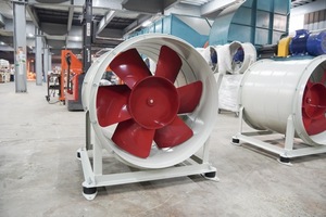Ventilateur axial haute température AXP-8-8D à entraînement direct pour l'extraction de fumée dans les couloirs 0,55-37 kW, roulement à billes, 380 V, support OBM - Product Image 6