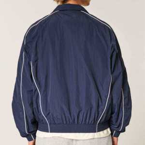Chaqueta Deportiva Retro de Nailon con Cierre y Logotipo Bordado Personalizado, Chaqueta Cortavientos de Softshell para Hombre - Product Image 6