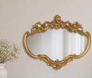 Gold Baroque Wall Mirror 21x17.5in Vintage Classic Ornate Decor - Product Image 2