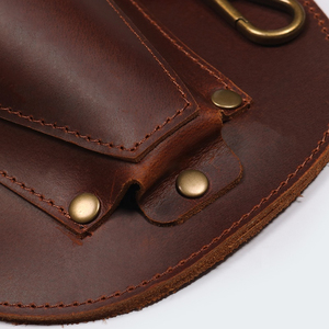 Brown Leather <b>Tool</b> Messenger <b>Bag</b> With Adjustable Strap And Multiple Pockets For Universal <b>Tool</b> Storage - Product Image 6
