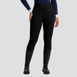 Pantalones de equitación de silicona para mujer OEM/ODM con cierre de cremallera, antideslizantes y resistentes al desgaste, de longitud completa. - Product Image 4