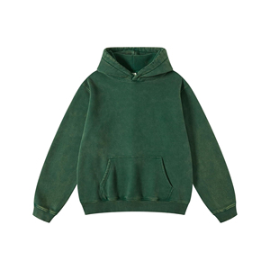 Oversized Men's Hoodie Solid <b>Green</b> Cotton French Terry Casual Hooded Sweatshirt Pocket Design Regular Fit Autumn Wear - Product Image 1