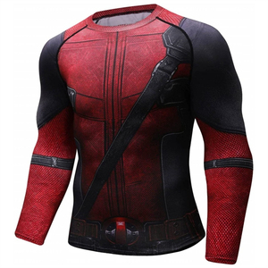 <b>Mens</b> Custom Gym <b>Compression</b> <b>Shirt</b> Long Sleeve Sublimated Superhero Rash Guard Fitness Training Top - Product Image 2