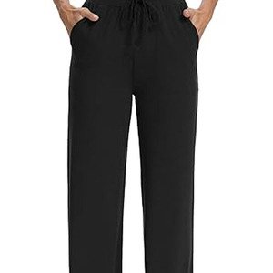 Pants Ladies <b>Stretch</b> Flared Baggy Jean <b>Trousers</b> Summer Straight Leg Solid Baggy Wide Leg Cotton Knit Track Jogger Flare Sweat - Product Image 4