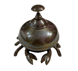 Antique Cast Aluminum Desk Bell <b>Crab</b> Design Decorative Service Bell Vintage Table Bell Hotel Restaurant Reception <b>Decor</b> - Product Image 5