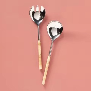Elegant Metal Salad <b>Server</b> Collection Modern <b>Buffet</b> Accessories for Contemporary Dining - Product Image 1