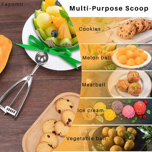 Cuchara para helado de acero inoxidable ecológica con logotipo personalizado, 9 tamaños, apta para lavavajillas, resistente a la oxidación para Hacer bolas de helado - Product Image 5