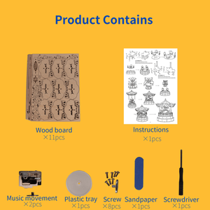 Puzzle 3D in Legno del Parco Musicale, Kit di Montaggio Fai-da-Te, Carosello con Carillon, Regalo per Festività, Compleanni e Natale - Product Image 2