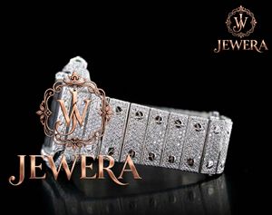 Montre unisexe de luxe la plus vendue avec diamants Moissanite pour hommes, ornée de pierres étincelantes, pour la mode de luxe, disponible à prix d'exportation - Product Image 5