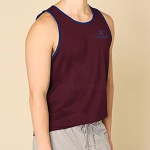 Débardeur décontracté pour homme fabriqué au Pakistan, de haute qualité, séchage rapide, léger, respirant, tricoté en tissu 100% coton, personnalisable pour la salle de sport - Product Image 6