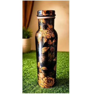Botella de Agua Moderna con Degradado de Cobre y Diseño de Trishul, Termo Portátil de Viaje - Product Image 4