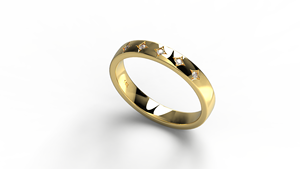 Luxury 18K Gold Starburst Diamond <b>Ring</b> Star Setting Round Diamond Flush Band Unisex <b>Dainty</b> Stacking Wedding Jewelry <b>Ring</b> Gift - Product Image 2