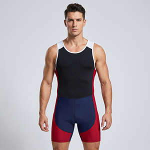 Uniforme de Rame Personnalisé pour Hommes en Maille avec Impression par Sublimation, Ensemble de Sport OEM pour Hommes, Tenue de Rame Sans Manches pour Hommes, Uniforme de Compétition de Rame - Product Image 6