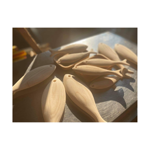 Figurine de poisson en bois, modèle artisanal en bois, peint ou non, décoration nautique côtière pour la maison - Product Image 5