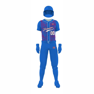 Maillot de baseball personnalisé 100 % polyester, léger, antibactérien, respirant, séchage rapide, dégradé de couleurs pour équipe - Product Image 4