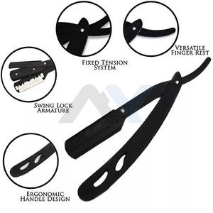 Maquinilla de Afeitar Plegable de Acero Inoxidable de Alta Calidad, Vintage, de Una Sola Cuchilla, Desechable, para Afeitar la Cara y el Cuerpo de Hombres, Gran Venta en Salones - Product Image 3