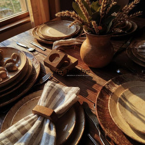 Anillo para Servilletas de Madera Premium Hecho a Mano, Decoración de Mesa de Comedor, Accesorios de Lujo para Mesa de Boda de Hotel por Tradebyd - Product Image 4