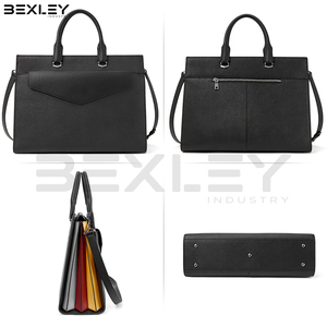 Bolsos de Mano de Cuero Duraderos y Modernos con Asas Curvas Dobles y Correa de Hombro Desmontable, Fabricación Personalizada OEM ODM - Product Image 6