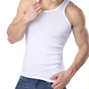 Custom Logo Organic Cotton Stringer Tank Top <b>Men</b> Bodybuilding Gym <b>Singlet</b> Running Muscle Workout Fitness Tank Top - Product Image 3