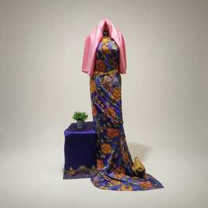 Conjunto Maqbal Dirac Somalí de Lujo, Splendor Cultural, Tejido de Sarga Jacquard con Diseño de Patrón Abstracto Liso, Terciopelo y Seda para Niñas - Product Image 2