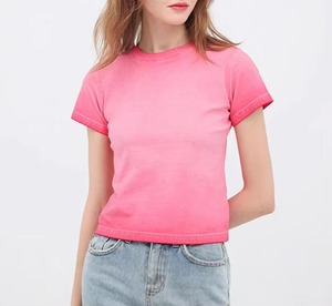 T-shirts pour femmes en tissu délavé, de qualité supérieure, tendance, dernière version, anti-rétrécissement, confortables, anti-UV. - Product Image 2