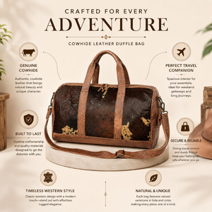 Sac de voyage en cuir de vachette véritable, fait main, vintage, grande capacité, pour week-end, pour homme et femme - Product Image 5