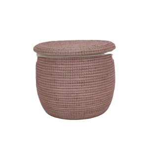 ตะกร้าเก็บของทรงกลมจากหญ้าทะเล ดีไซน์หรูหรา เป็นมิตรกับสิ่งแวดล้อม ผลิตอย่างประณีต ใช้งานได้หลากหลาย - Product Image 1