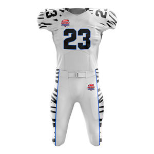 Uniforme de football américain personnalisable noir et jaune, impression par sublimation, polyester respirant, pour hommes adultes, service OEM - Product Image 3