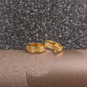 Anillo de Plata con Esmalte Dorado 'Hasta la Muerte', Anillo de Promesa para Aniversario de Bodas, Engaste Invisible, Clásico, Apilable, Gran Venta - Product Image 4