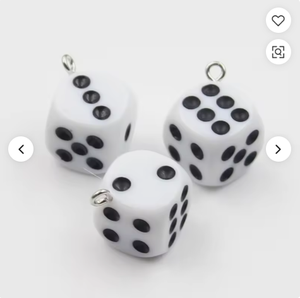 Dijes de Resina 3D en Forma de Dados, Transparentes y de Colores, para la Creación de Joyería, Accesorios Hechos a Mano - Product Image 1