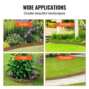 Set da 10 Bordure per Giardino in Acciaio, 100 cm di Lunghezza x 5 cm di Altezza, Bordi Flessibili in Metallo per Prato - Product Image 6