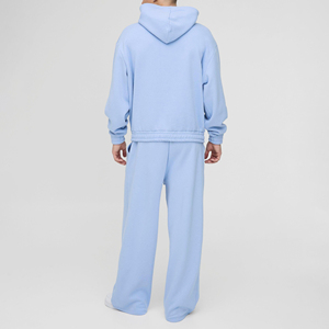 Wholesale Heavyweight Athletic Tracksuit <b>Set</b> Custom Printed Embroidered Logo Rhinestone Winter Streetwear Fleece Color Blocking - Product Image 6