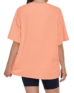 Nouvel arrivage : T-shirt décontracté pour femme en coton imprimé 100 %, manches courtes, col rond, épaules tombantes, coupe oversize, fabriqué au Bangladesh - Product Image 6