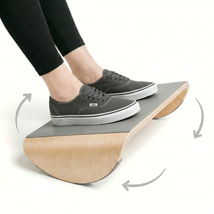 Reposapiés de Madera para Debajo del Escritorio, Reposapiés Ergonómico con Balanceo, Tabla de Equilibrio para Sentarse Activo, Reposapiés para Oficina y Hogar - Product Image 3