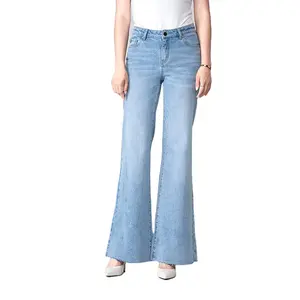 प्रीमियम गुणवत्ता वाली महिलाओं की जीन नरम पैंट हरम महिलाओं की उच्च कमर लंबी डेनिम पैंट बैगी मध्य कमर की महिला प्लस आकार